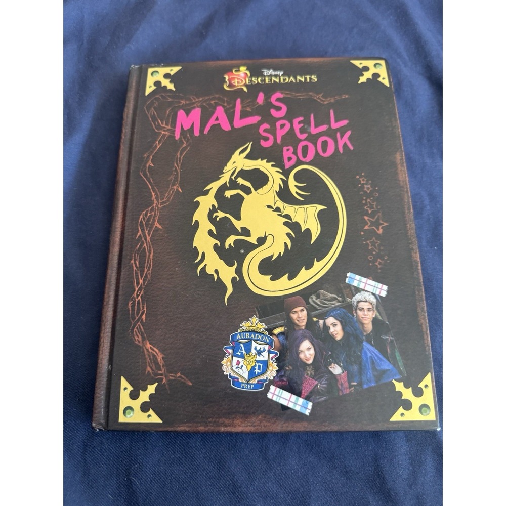 Disney Descendants: Mal's Spell Book (2015, Hardcover) - Distressed Readable